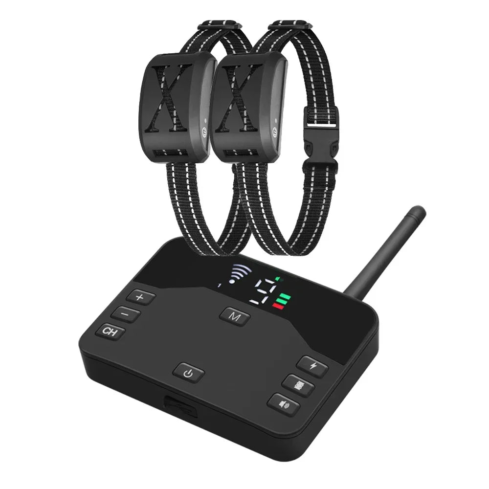 Transform Your Dog's Behavior with the Ultimate Anti-Bark Training Collar - Wireless Electric Fence with Customizable Vibration and Shock
